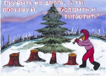 Плакат в защиту елочки