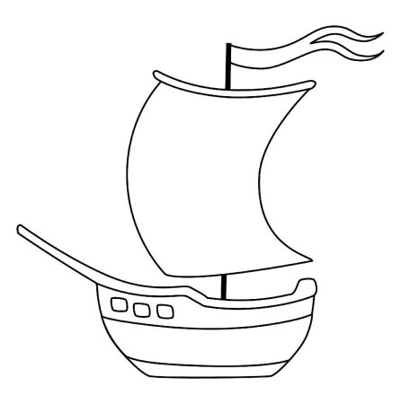 Маленький корабль рисунок