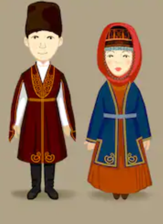Армянский народный костюм раскраска