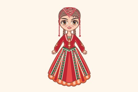 Национальный армянский костюм нарисова