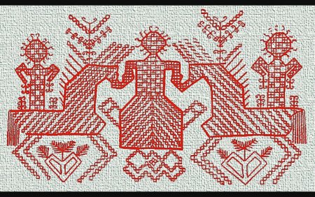Славянская обережная вышивка Макошь