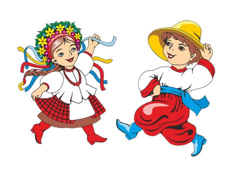 Народный танец на белом фоне