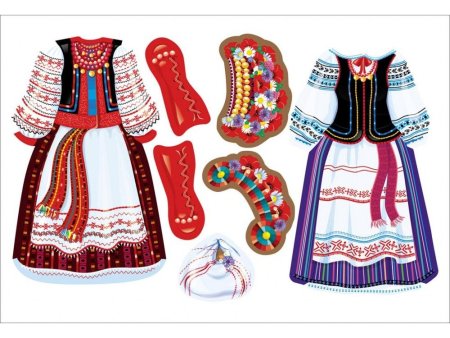 Бумажная кукла в белорусском национальном костюме