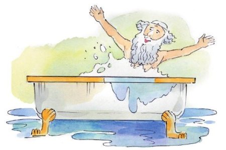 Архимед в ванной из мультфильма