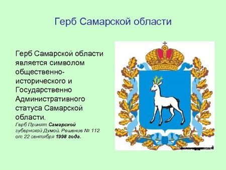 Герб Самары и Самарской области