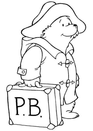 Мишка Паддингтон раскраска