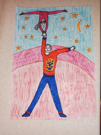 Акробат рисунок