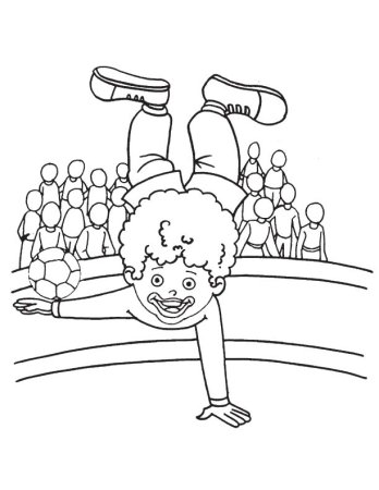 Акробат раскраска