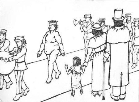 Рисунок к сказке новое платье короля Андерсена