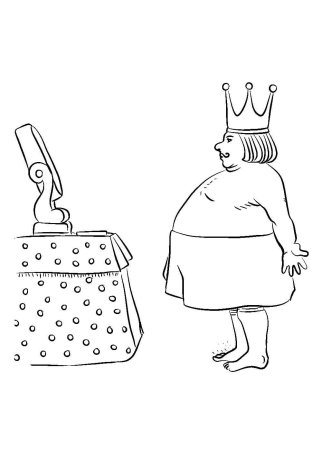 Рисунок к сказке новое платье короля Андерсена