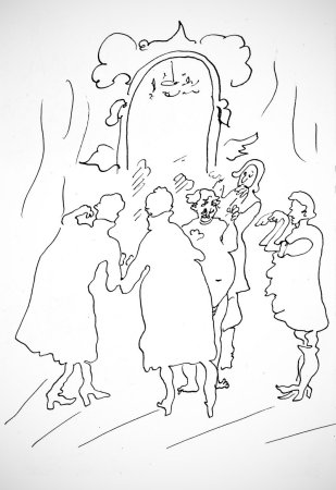 Иллюстрация к сказке Андерсена новое платье короля