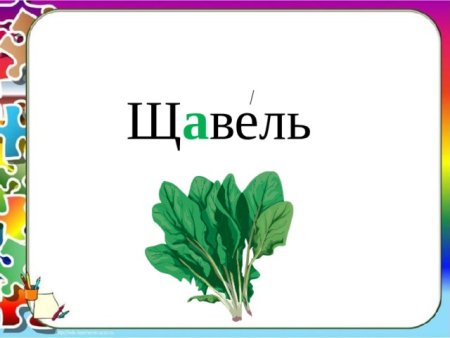 Щавель словарное слово