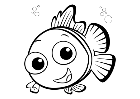 Рыбка раскраска для детей