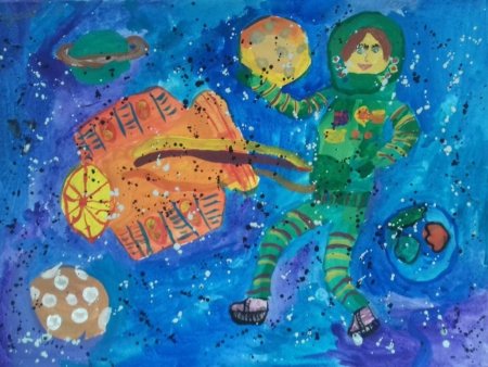 Рисование космонавт старшая группа