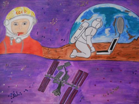 Рисование космическое пространство