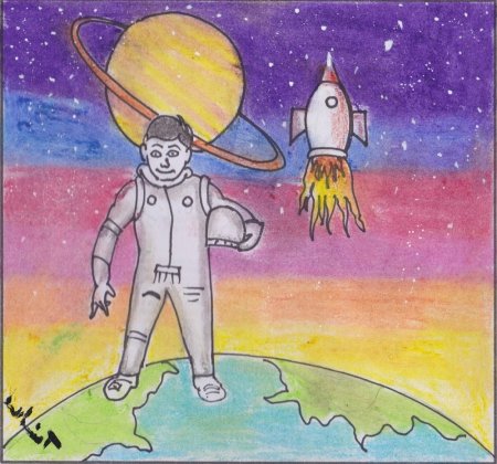 Детские рисунки Космонавтов