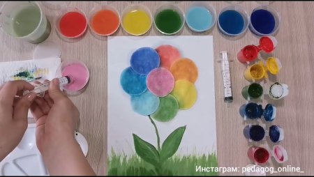 Рисование ватными дисками