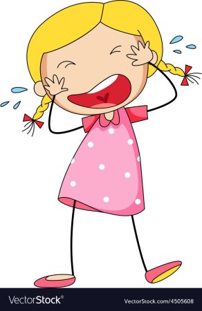 Плачущая девочка мультяшка