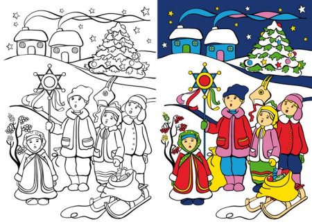 Рисование колядки