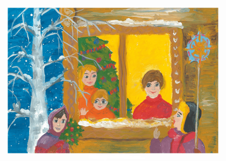 Колядки на прозрачном фоне