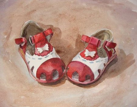 Ботинки акварелью