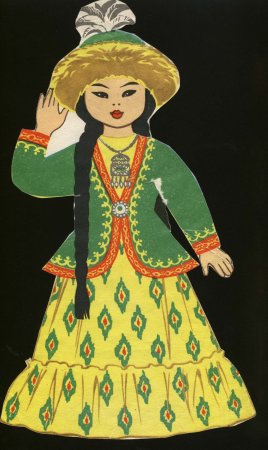 Кукла в национальном костюме рисование