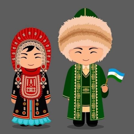 Национальный костюм башкир вектор