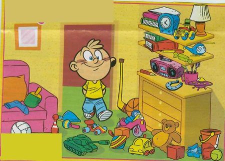 Разбросанные вещи в комнате для детей