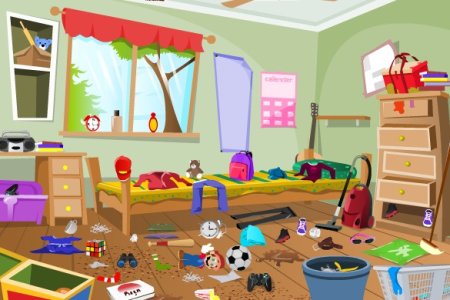 Неубранная комната детей