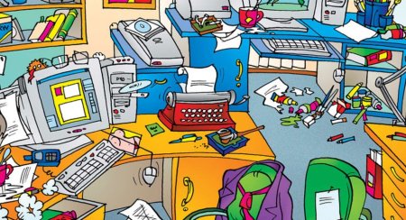 Детский рисунок бардак и порядок