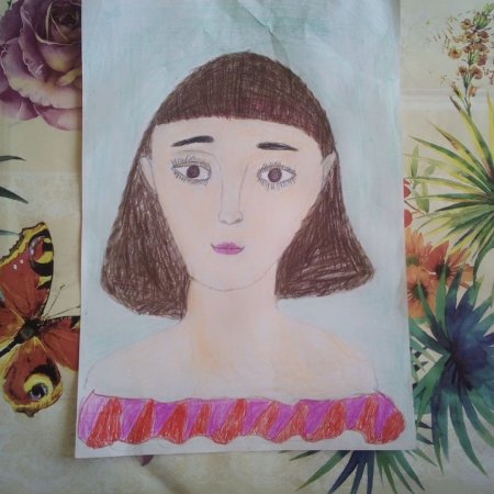 Рисунок на тему портрет мамы