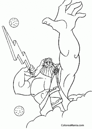 Зевс Бог древней Греции рисунок