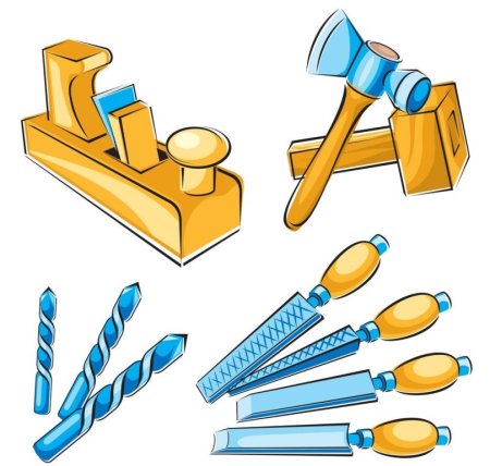 Рубанок ручной рисунок