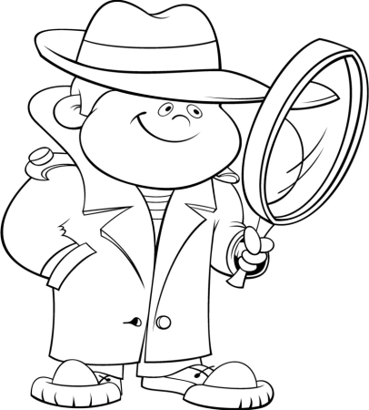 Сыщик раскраска