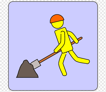 Работник с лопатой