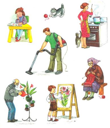 Иллюстрации труд взрослых
