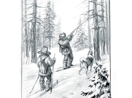 Охота рисунок карандашом