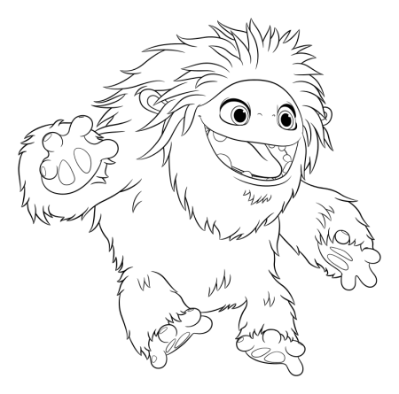 Рисунок Йети из мультика Эверест