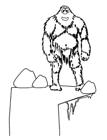 Снежный человек раскраска