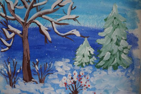 Рисунок на тему Здравствуй гостья зима