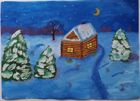 Творческие работы детей на тему Чародейка зима
