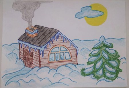 Рисунок на тему Здравствуй гостья зима