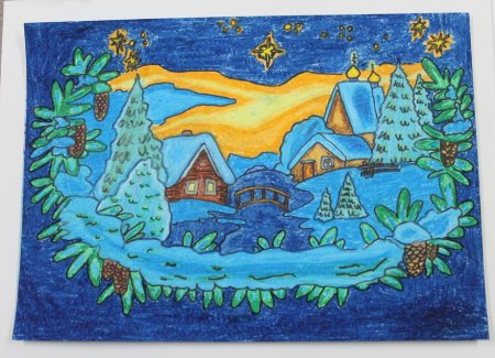 Рисование Здравствуй гостья зима