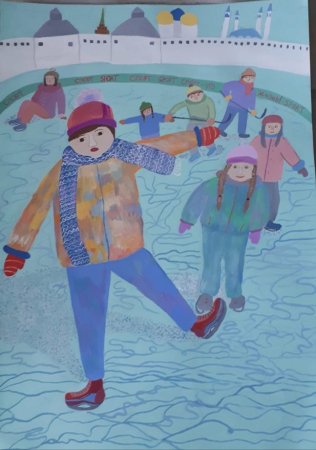 Гостья зима рисунок