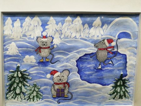 Зимушка зима рисунок в детский сад