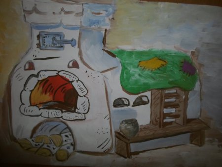 Рисунок русской печки