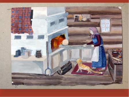 Русская печь в избе