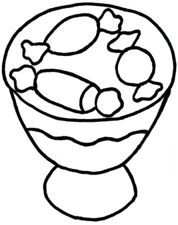 Ваза для конфет раскраска для детей