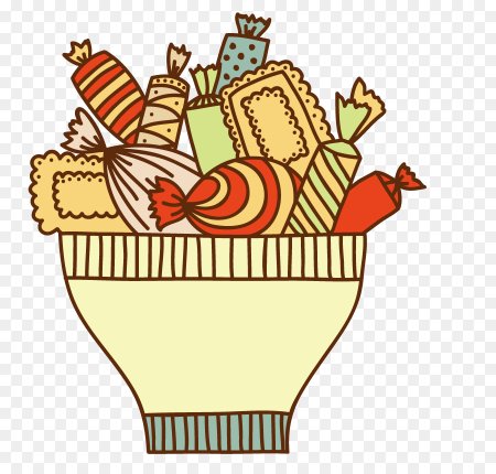 Рисование ваза с конфетами