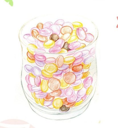 Вазочка с конфетами рисунок